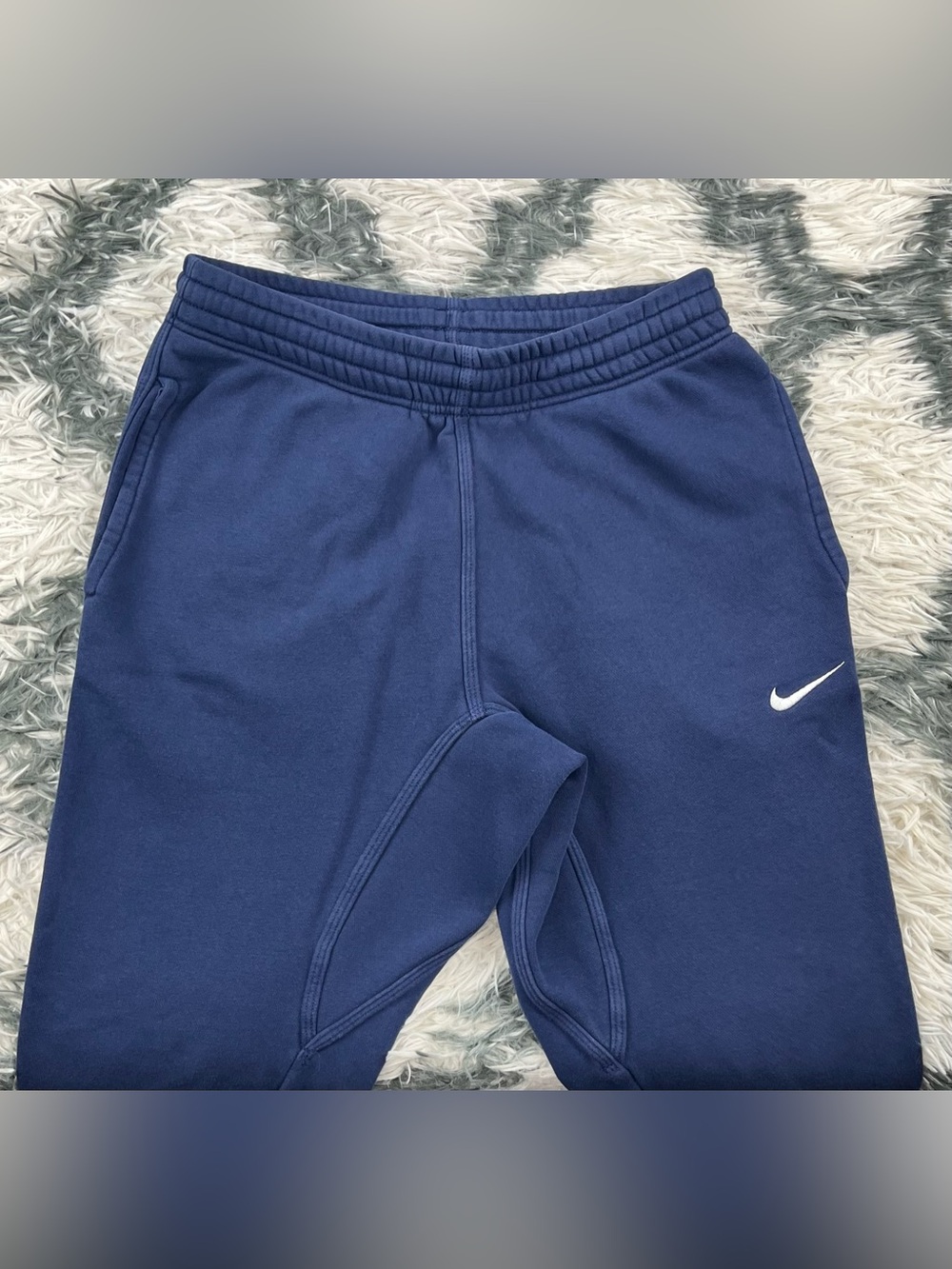 Nike Sportswear Men’s Navy Fleece Joggers Sweatpants Tapered Leg 716830-410 M - Picture 3 of 12